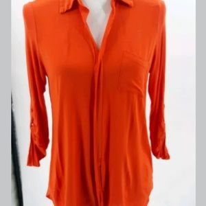 Womans orange pleione top
